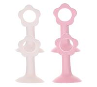 ASAKKURA Protezione Murale per Pomelli Porte a Ventosa 4 Pezzi, Paraurti Anticollisione in Silicone a Forma di Fiore, Protezione da Parete Silenziosa e Resistente per Porte Interne