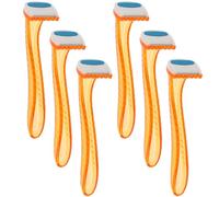 ASAKKURA Rasoio da Donna per Peli Intimi e Corpo, Set 6 Pezzi Copertura Protettiva, Compatto e Portatile per Gambe, Ascelle e Zone Delicate, per Viaggi e Uso Quotidiano Colore Casuale