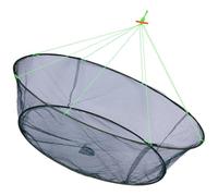 ASAKKURA Rete da Pesca Pieghevole in Nylon 80 Cm Borsa Portatile per Granchi, Gamberetti e Aragoste, Trappola Pratica e Compatta per Pesca in Stagni, Porti e Laghetti