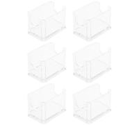ASAKKURA Scatola Bustine The Set 6 Pezzi in Acrilico Trasparente, Porta Caffè e Zucchero Resistente e Portatile per Ristoranti e Famiglie