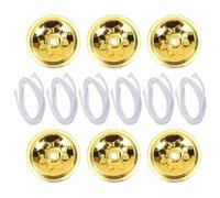 ASAKKURA Set 12 Pezzi Stoppini di Ricambio a Olio Disco Porta Stoppino in Alluminio e Cotone per Lampade a Burro, Galleggianti e Lampade Olio, Accessori per Illuminazione Fai-da-Te e Uso