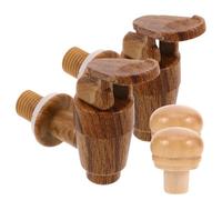 ASAKKURA Set 2 Tappi in Plastica e Rubinetti per Barile Vino e Birra, Accessori per Secchiello Vino Tappo Ermetico, Rubinetto Sostituibile per Vinificazione, Design Retrò per Uso Domestico