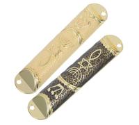 ASAKKURA Set di 2 Mezuzah con Pergamena per Porta in Lega di Zinco e Carta, Decorazione Ebraica per Casa con Benedizione, Adatto per Arredamento Casa e Hanukkah
