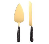 ASAKKURA Set Utensili da Taglio per Torte Manico in Ceramica, Pala per Pizza e Spatola Decorativa per Dolci, Acciaio Inox Antiruggine, per Feste Nuziali e Compleanni