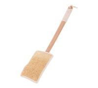 ASAKKURA Spazzola Da Bagno Esfoliante Con Manico Lungo Legno Spazzola Per Schiena Di Luffa Per Doccia e Massaggio Strumento Per La Pulizia Del Corpo e Rimozione Delle Cellule Morte Della