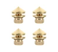 ASAKKURA Supporti per Altoparlanti in Rame 4 Pezzi Punte Antiurto e Pad Antivibrazione per Diffusori da Pavimento e Karaoke, Accessori Audio per Migliorare la Stabilità la Qualità Sonora