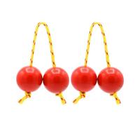 Asalato Formazione Al Ritmo 2 Pezzi per Adolescenti Allenamento Delle Flessibili Strumento Kashaka per L'accompagnamento Di Bande Musicali Aslatuas(Red)