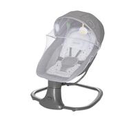 Asalvo KAHLO - Amaca a dondolo con musica, Bluetooth, bilanciamento automatico a 5 livelli, capottina con zanzariera, giocattolo con 2 giocattoli, riposa teste, da 0 mesi a 9 kg, tessile lavabile