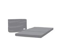 Asalvo Materasso per lettino da viaggio pieghevole, 120 x 60 cm, materassino in schiuma, 5 cm di spessore, pieghevole, materasso parco culla, grigio