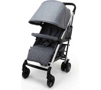 Asalvo Moma Plus - Passeggino Leggero Pieghevole da 0-4 Anni 0-22 Kg Schienale regolabile Cestino portaoggetti Corrimano e Cappotta colore Grigio
