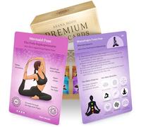 Asana Moon Premium Yoga Cards - Deck con oltre 120 posizioni yoga - Tavola di sequenziamento yoga con stecche da yoga e nomi in sanscrito per principianti e insegnanti donne o
