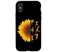 Asana Posture Yoga Con Di Fiori Di Girasole Regalo Yogi Custodia per iPhone X/XS