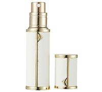 AsaNana Spruzzatore di profumo ricaricabile, tecnica di riempimento senza imbuto vuoto profumo atomizzatore per borsa da viaggio (GLD-WHT)