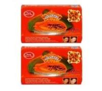 Asantee, sapone sbiancante per la pelle con erbe e papaia tailandese, 125 g, confezione da 2