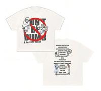 ASAP Rocky Don't Be Dumb Album 100% Cotone Camicia Beige Chiaro Uomo Estate Girocollo Donna Y2k Hip Hop Maniche Corte Maglietta Regalo per Fan L,M,S,XL,XXL,XXXL,XXXXL,XXXXXLTessuto in maglia