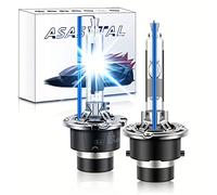 Asasytal D2R Lampadine Allo Xeno 35W 8000K, Bianco Bluastro Freddo Kit di Retrofit per Lampade HID,per l'aggiornamento Delle Lampadine Allo Xeno Originali,Base Durevole in Acciaio Inossidabile, 1 Paio