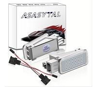 Asasytal LED Auto Lampade di Cortesia Lampadina Guanto, Bagagli Lampade Luci Porta Bianco 12V Compatibile con VW Seat A2 S2 Q5 Q7 R8 Ect., Blue, 2 Pezzi