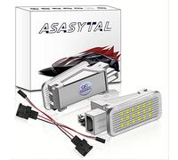 Asasytal LED Luci di cortesia Auto Passo Piedi Luce 6000k Super Luminoso Lampadina Guanto, Bagagli Lampade Compatibile con Sedile VW Audi A2 S2 Q5 Q7 R8 Ect., 2 Pezzi