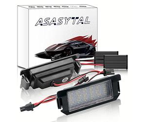 Asasytal Luci Targa Lampadine 18 LED SMD Canbus Error Free Lampada Targa con CanBus Nessun Errore Compatibile con Hyundai ve-loster Genesis Coupé Ki-A Soul, 2 Lampade