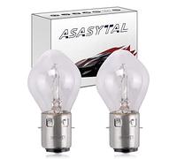 Asasytal S2 Ba20d Lampadine Alogene per Fari, 45/40W Fendinebbia Sostituzione OEM Hi/Lo Beam Lampada Faro Alogena DRL, Luminosità Gialla 3000K 12V per Auto Moto Scooter, 2 Pezzi