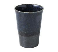 Asayu Japan Tazza da tè Bicolore - Tazza in ceramica giapponese per matcha, tè e caffè, 200 ml (Blu e nera)