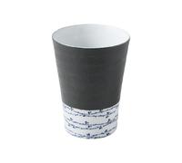 Asayu Japan Tazze da tè bicolore - Tazze in Ceramica Giapponese per Matcha, Tè e Caffè, 200 ml, Made in Japan (Nero-Bianco)