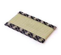Asayu Mini Tappetino Tatami in Vera Erba Igusa, Realizzato in Giappone, Per Bonsai, Supporto per Bambole, Sottobicchiere, Portaincenso (Nero)
