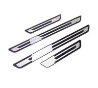 ASBHFC 4 Pezzi Battitacco in Acciaio Inossidabile per Jeep Grand Cherokee (WL 2021-2025 2026), Protezione Soglia Porta AntiGraffio, Copertura Pedale di Benvenuto, Accessori di Stile,Type-A