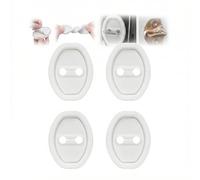 ASBHFC 4 Pezzi Copertura Serratura Portiera Auto in Silicone per Renault Talisman (2015-2022), Riduce Il Rumore di Chiusura e Ammortizza Gli Urti, Accessorio,White-4pcs