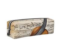 asbwuo Astuccio grande con cerniera e farfalla e violoncello