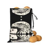 asbwuo Black Eagle - Borsa portaoggetti per patate e cipolle | Borsa organizer con coulisse per ripiani della dispensa, banconi da cucina, aglio, patate, cipolle e alimenti di tutti i