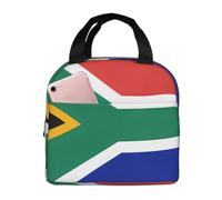 asbwuo Bolsa de almuerzo con la bandera de Sudáfrica para hombres y mujeres, elegante y grande, reutilizable, para el trabajo, picnic y senderismo, 21,5 cm de largo x 13 cm de ancho x 20 cm de alto.