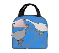 asbwuo Bolsa de almuerzo Gray Goose para hombre y mujer, elegante y grande, reutilizable, para el trabajo, picnic y senderismo, 21,5 cm de largo x 13,7 cm de ancho x 20,3 cm de alto.