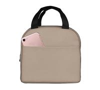 asbwuo Bolsa de almuerzo marrón claro para hombre y mujer, elegante y grande, reutilizable, para el trabajo, picnic y senderismo, 21,5 cm de largo x 13,7 cm de ancho x 20,3 cm de alto.