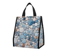 asbwuo Bolsa térmica reutilizable para el almuerzo, 9 l, a prueba de fugas, en azul y marrón, con bolsillos interiores para mujeres y hombres, ideal para refrigerios, trabajo, picnic y camping.