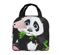 asbwuo Bonita lonchera con diseño de panda para hombre y mujer, elegante lonchera térmica grande, reutilizable para el trabajo, picnic y senderismo, 21,5 cm de largo x 13 cm de ancho x 20 cm de alto.