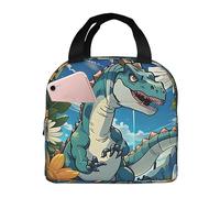 asbwuo Bonita lonchera de dinosaurio para hombre y mujer, elegante lonchera térmica grande, reutilizable para el trabajo, picnic y senderismo, 21,5 cm de largo x 13,7 cm de ancho x 20,3 cm de alto.