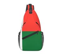 asbwuo Borsa a tracolla da uomo con stampa della bandiera del Madagascar, tracolla rinforzata, adatta per le uscite quotidiane.
