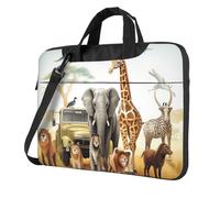 asbwuo Borsa a tracolla per laptop da uomo e da donna, borsa a tracolla impermeabile Rising Sun Tiger, borsa per laptop con tracolla e manico