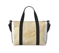 asbwuo Borsa da viaggio pieghevole leggera Decorator Beige Granite Stone Look per donna con tracolla regolabile, grande capacità, leggera e impermeabile, per sport all'aria aperta