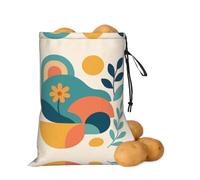 asbwuo Borsa moderna per patate e cipolle della metà del secolo | Borsa organizer con coulisse per ripiani della dispensa, banconi da cucina, aglio, patate, cipolle e alimenti di tutti i