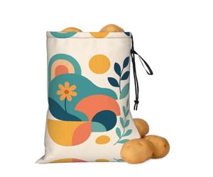 asbwuo Borsa moderna per patate e cipolle della metà del secolo | Borsa organizer con coulisse per ripiani della dispensa, banconi da cucina, aglio, patate, cipolle e alimenti di tutti i