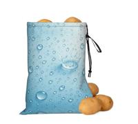 asbwuo Borsa per conservare patate e cipolle a goccia d'acqua | Borsa organizer con coulisse per ripiani della dispensa, banconi da cucina, aglio, patate, cipolle e alimenti di tutti i