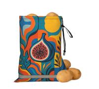 asbwuo Borsa per conservare patate e cipolle con vortici psichedelici | Borsa organizer con coulisse per ripiani della dispensa, banconi da cucina, aglio, patate, cipolle e alimenti di tutti i