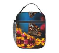 asbwuo Borsa per il pranzo Butterfly in the Garden, Lunch Box per donne, Borsa termica per il pranzo, Borse tote per il pranzo, Grandi borse termiche