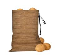 asbwuo Borsa portaoggetti in legno per patate e cipolle | Borsa organizer con coulisse per ripiani della dispensa, banconi da cucina, aglio, patate, cipolle e alimenti di tutti i