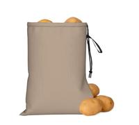 asbwuo Borsa portaoggetti per cipolle di patate marrone chiaro tinta unita | Borsa organizer con coulisse per ripiani della dispensa, banconi da cucina, aglio, patate, cipolle e alimenti di tutti i