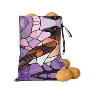 asbwuo Borsa portaoggetti per cipolle e patate corvo | Borsa organizer con coulisse per ripiani della dispensa, banconi da cucina, aglio, patate, cipolle e alimenti di tutti i