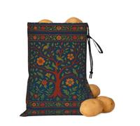 asbwuo Borsa portaoggetti per patate e cipolle dell'albero della vita | Borsa organizer con coulisse per ripiani della dispensa, banconi da cucina, aglio, patate, cipolle e alimenti di tutti i