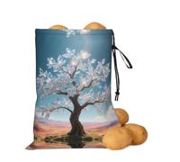 asbwuo Borsa portaoggetti per patate e cipolle dell'albero della vita | Borsa organizer con coulisse per ripiani della dispensa, banconi da cucina, aglio, patate, cipolle e alimenti di tutti i